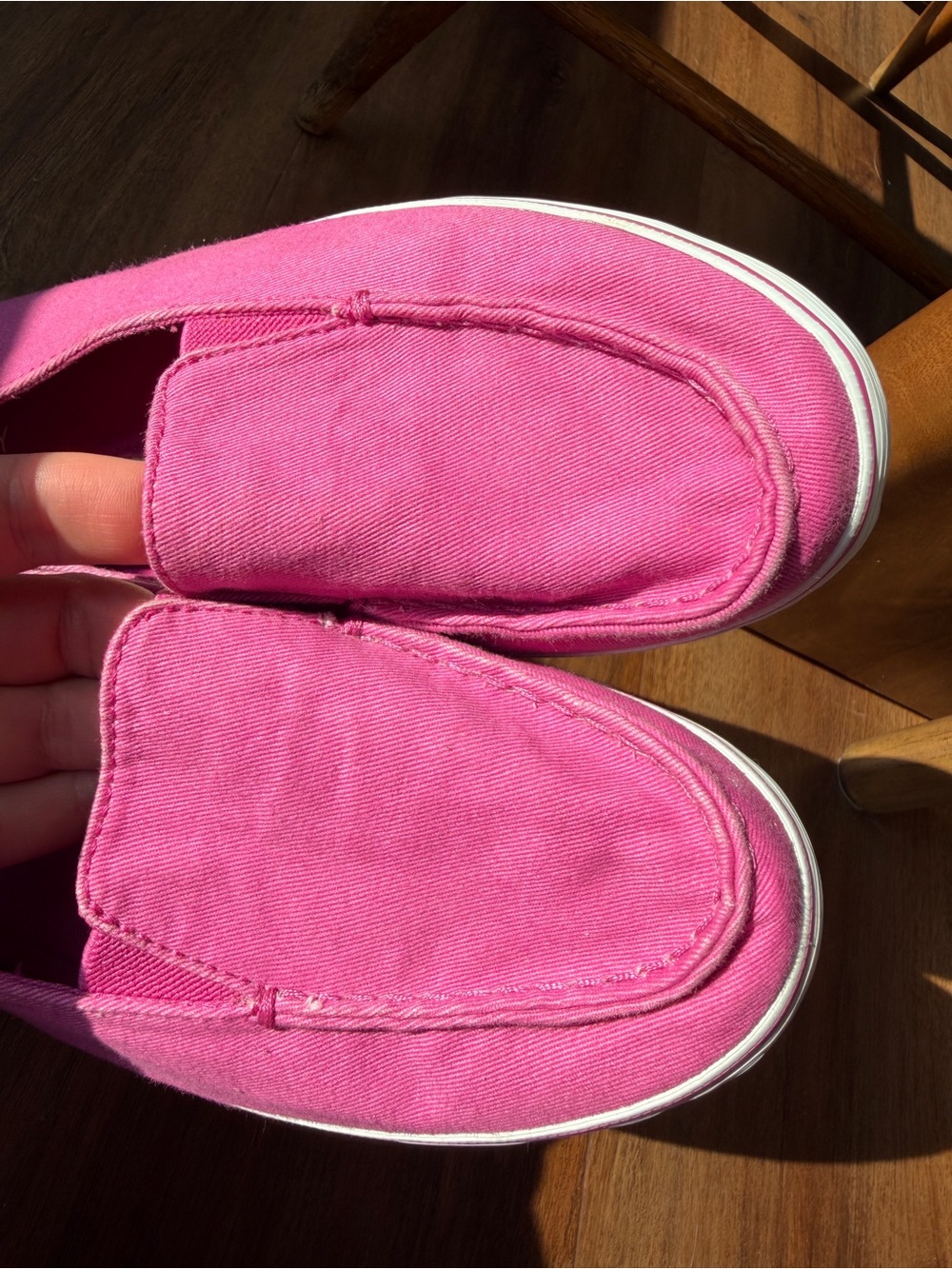 Sperry Pink Slip-On Canvas Loafers - Picture 4 of 9